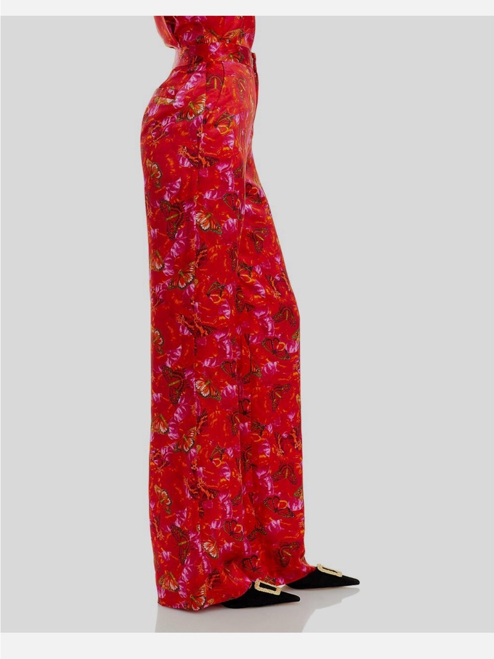 L’Agence Silk Livvy Butterfly Straight Leg Pant - size 2 - Picture 2 of 2